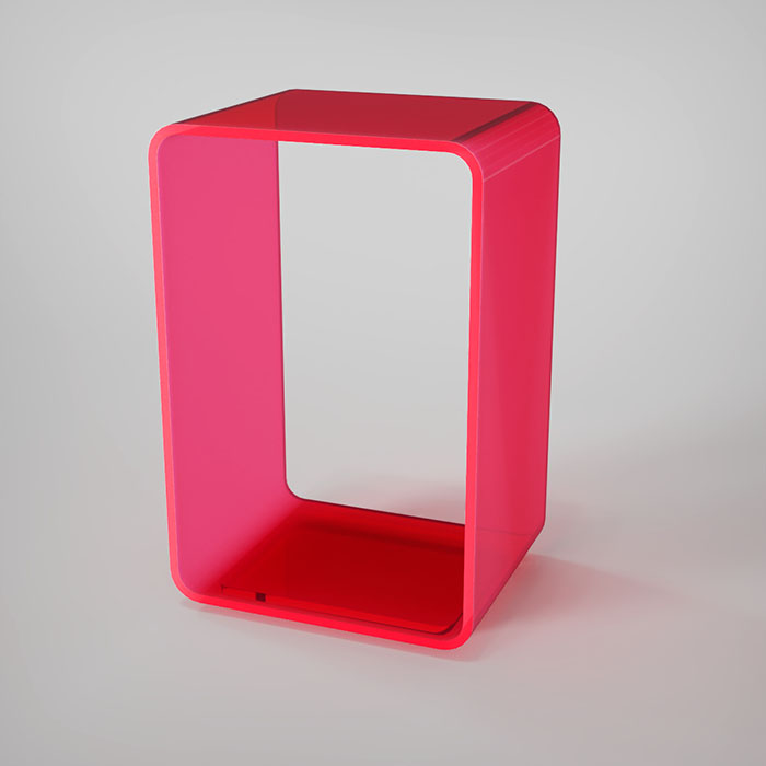 Anita Letters - Letras metacrilato - O - Fucsia fluor