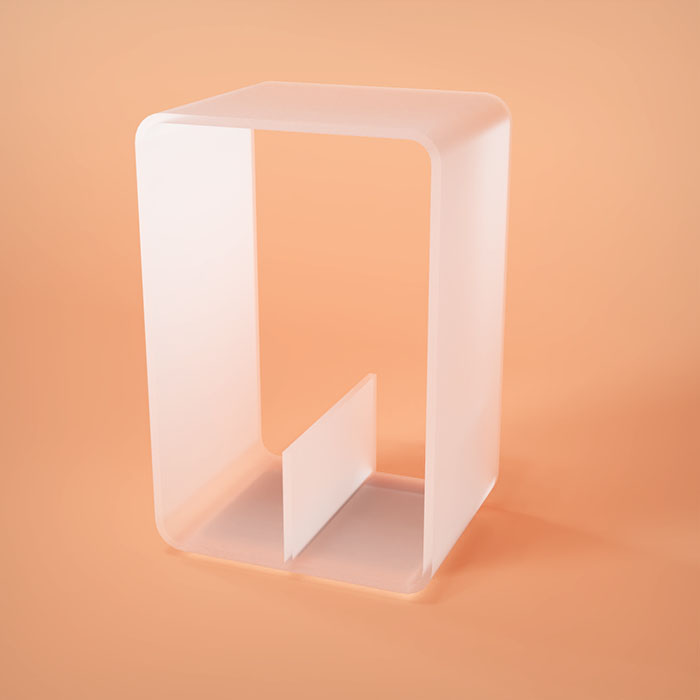 Anita Letters - Letras metacrilato - Q - Blanco hielo