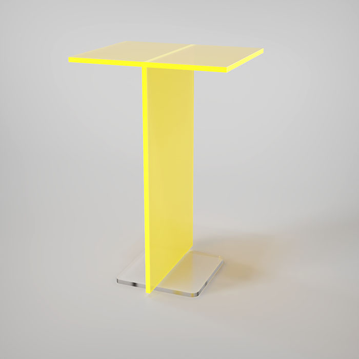 Anita Letters - Letras metacrilato - T - Amarillo fluor